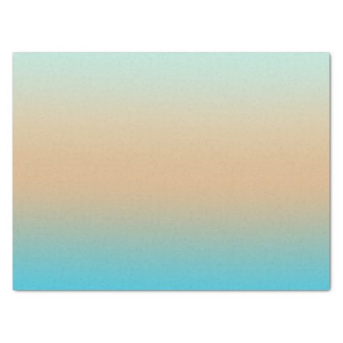 Sunset Peach Aqua Ombre Tissue Paper