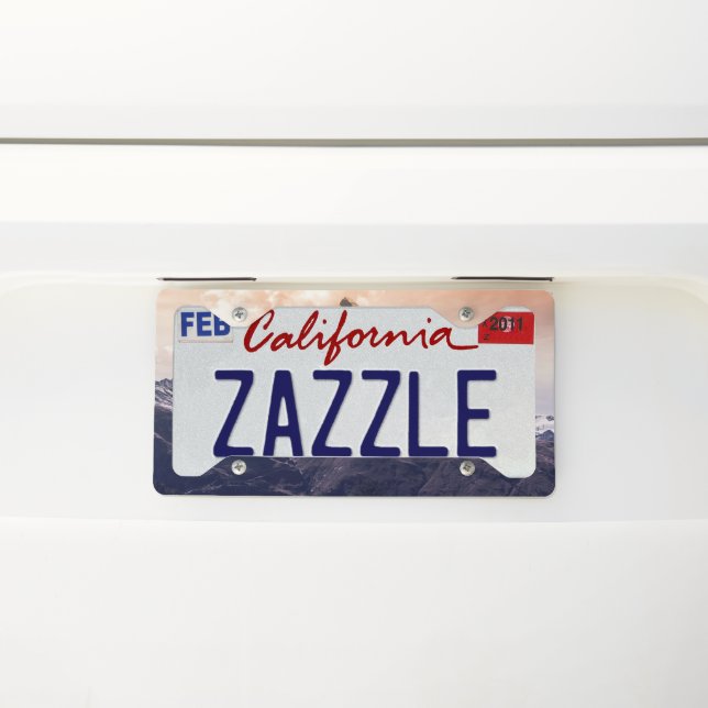 Sunset peak license plate frame (On Car)