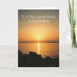 Sunset Personalised Brother Birthday Card