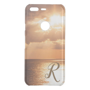 Sunset Personalized Monogram Uncommon Google Pixel Case