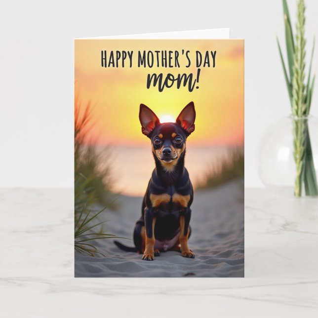 Sunset Pet Mothers Day Card (Front)