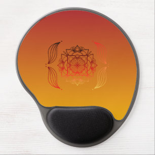 Sunset Petal Flame – Warm Floral Energy Gel Mouse Pad