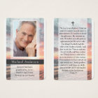 Sunset Photo Funeral Memorial Prayer Card