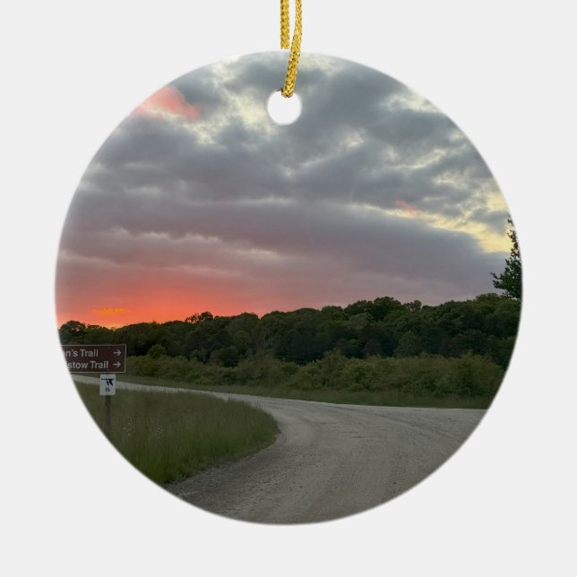 Sunset Photo Ornament  (Front)