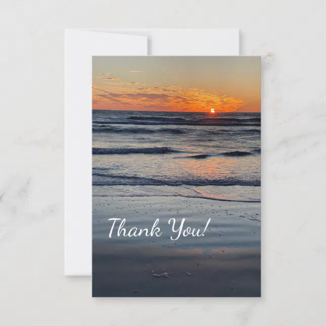 Sunset Photo Thank You | Zazzle