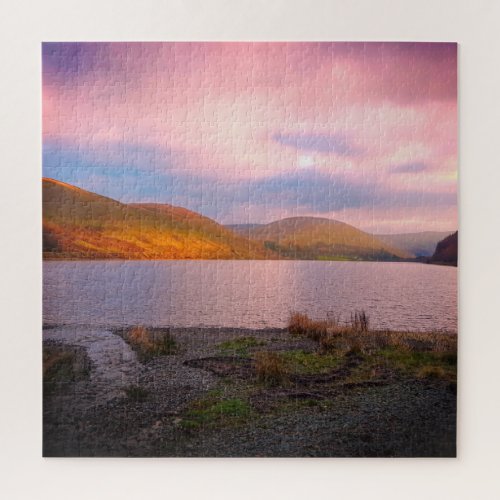 Sunset Photograph St Marys Loch Scotland Jigsaw Puzzle