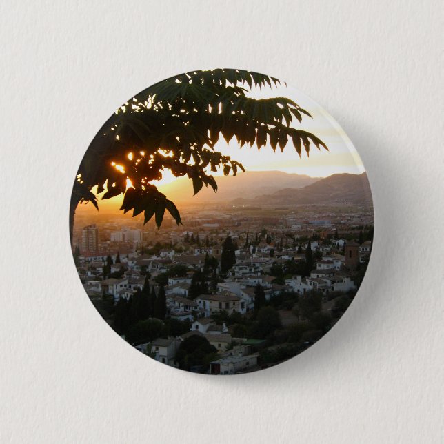 Sunset Photography Round Badge Button (Front)
