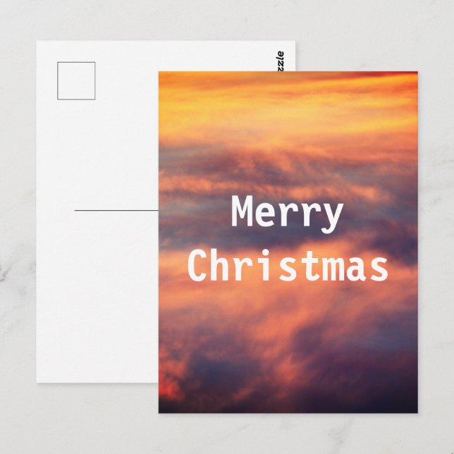 Sunset Picture Scenic Photo Merry Christmas Postcard (Front/Back)