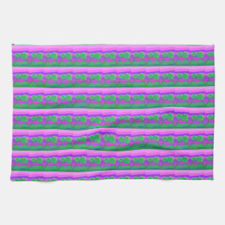 Sunset Pink Green Purple Kitchen Towel