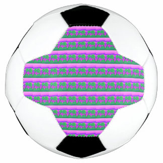Sunset Pink Green Purple Soccer Ball