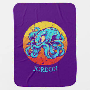 Sunset Pirate Party Baby Octopus Blanket