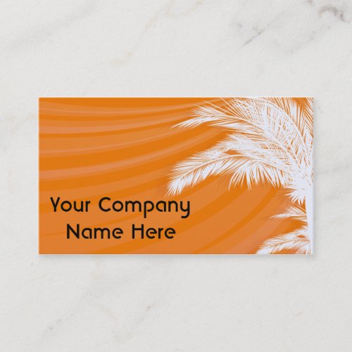 Sunset Plam Trees Business Card