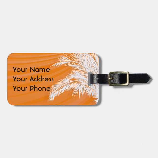 Sunset Plam Trees Luggage Tag (Front Horizontal)