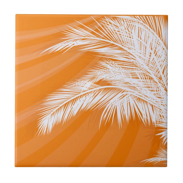 Sunset Plam Trees Tile (Front)