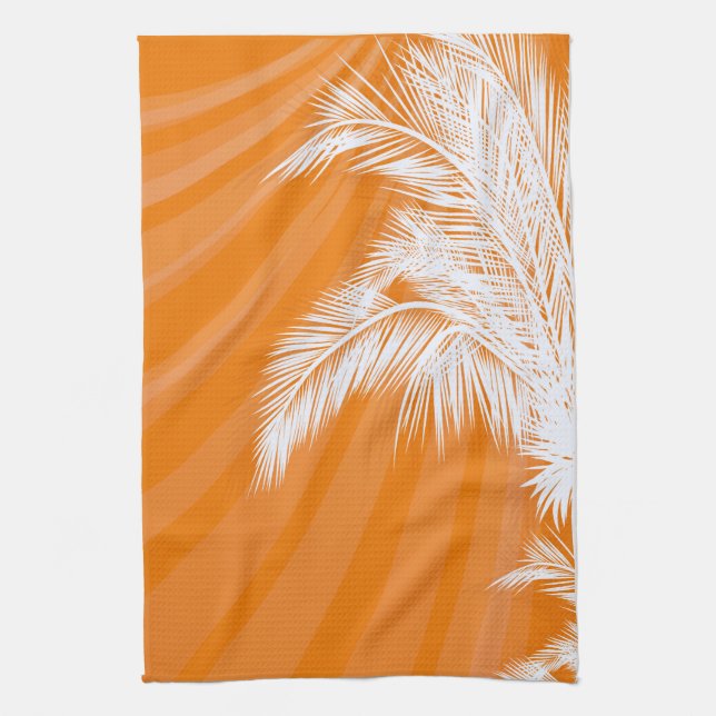 Sunset Plam Trees Towel (Vertical)