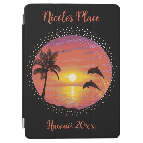 Sunset Playing Dolphins   iPad Air Cover