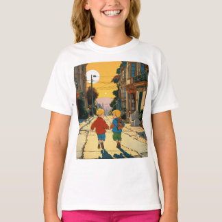 Sunset Playtime in San Francisco" - Vintage Hergé T-Shirt
