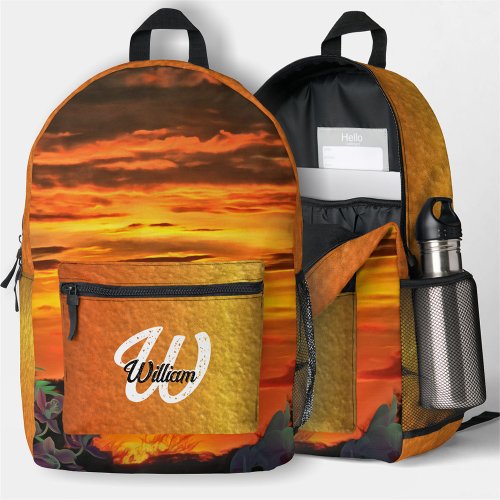 Sunset Plaza Marina 2584 Printed Backpack