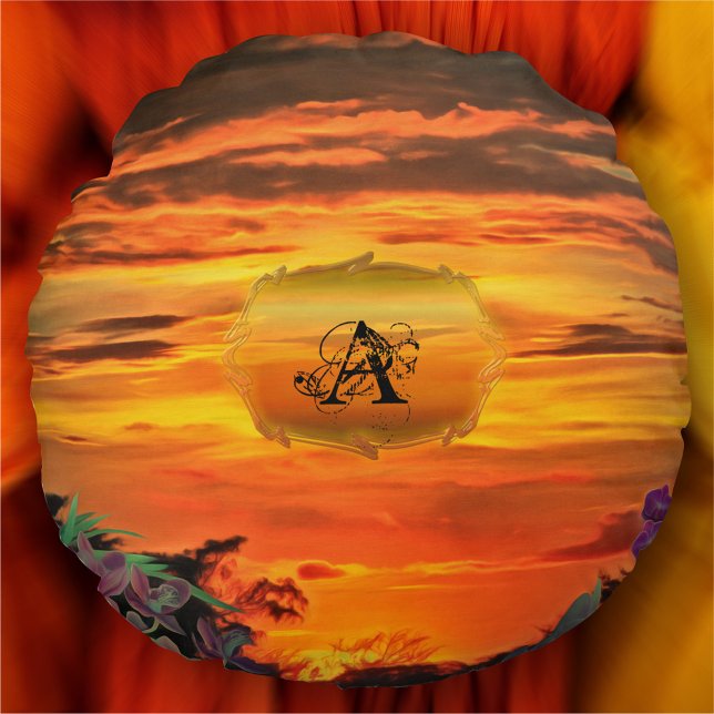 Sunset Plaza Marina 2584 Round Pillow (Creator Uploaded)