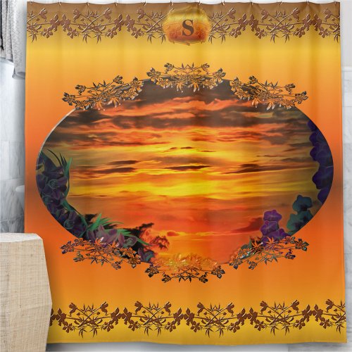 Sunset Plaza Marina 2584 Shower Curtain