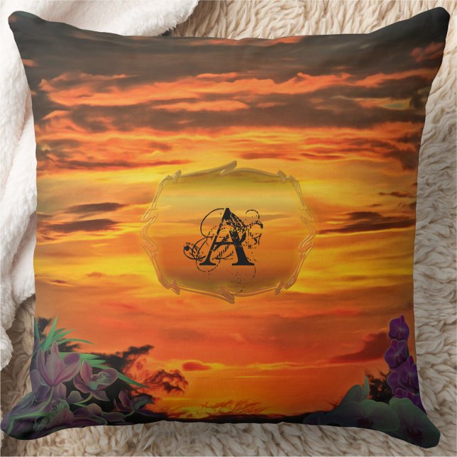 Sunset Plaza Marina 2584 Throw Pillow (Creator Uploaded)