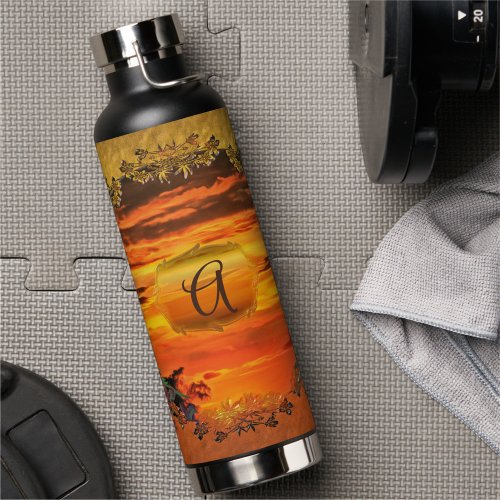 Sunset Plaza Marina 2584 Water Bottle