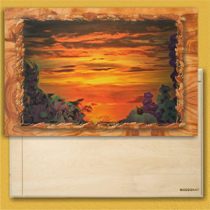Sunset Plaza Marina 2584 Wood Wall Art