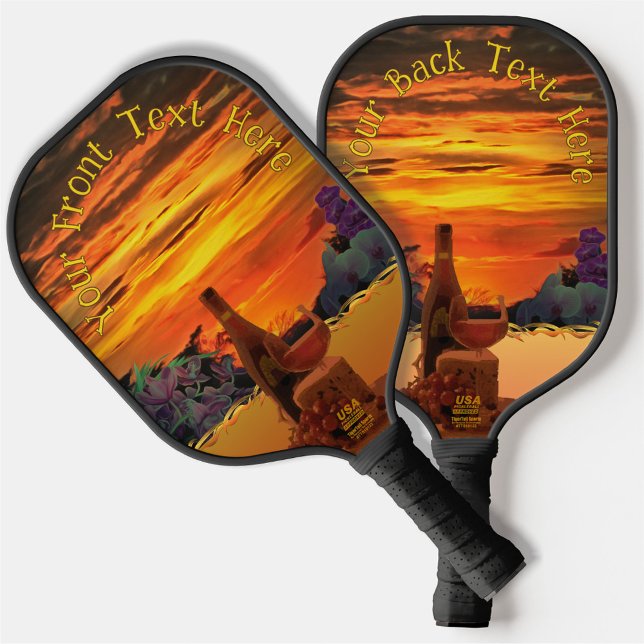 Sunset Plaza Marina Wine & Cheese 2584 Pickleball Paddle (Creator Uploaded)