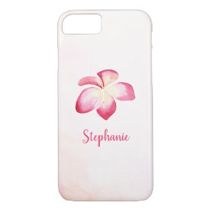 Sunset Plumeria Pink Watercolor iPhone 8/7 Case