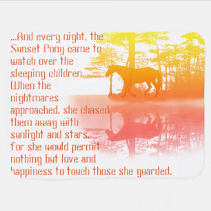 Sunset Pony Baby Blanket