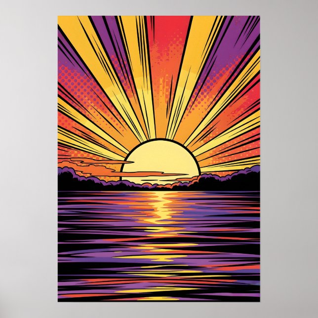 Sunset Pop-Art Poster (Front)