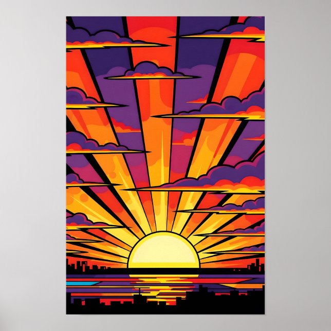 Sunset Pop-Art Poster (Front)