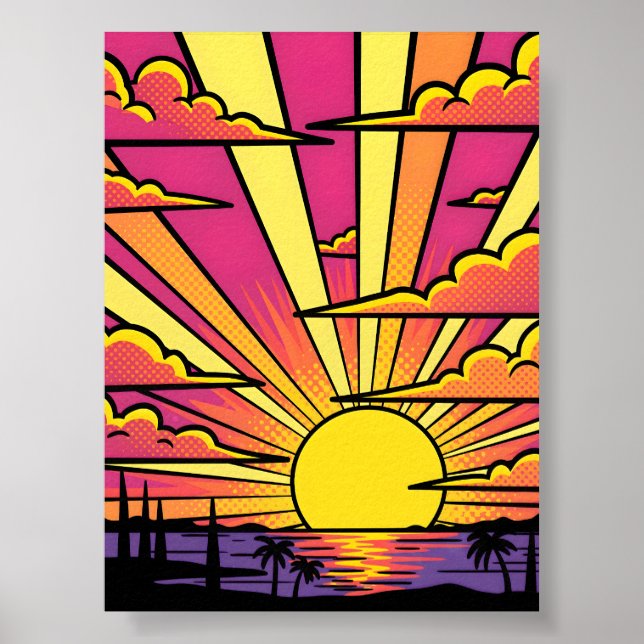 Sunset Pop-Art Poster (Front)