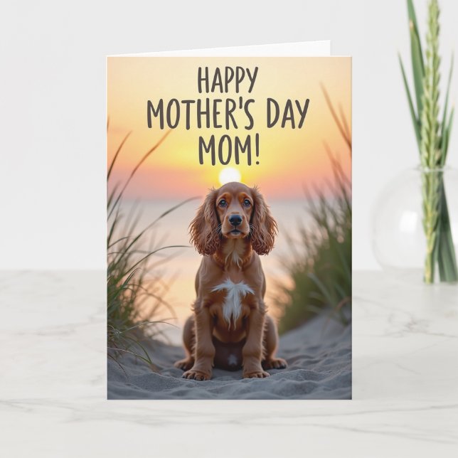 Sunset Portrait Dog Card (Front)