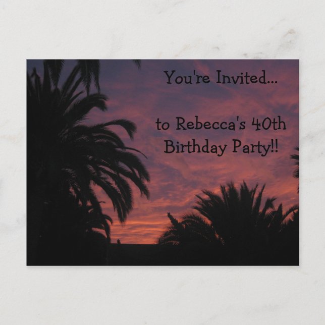 Sunset Postcard Invitation (Front)