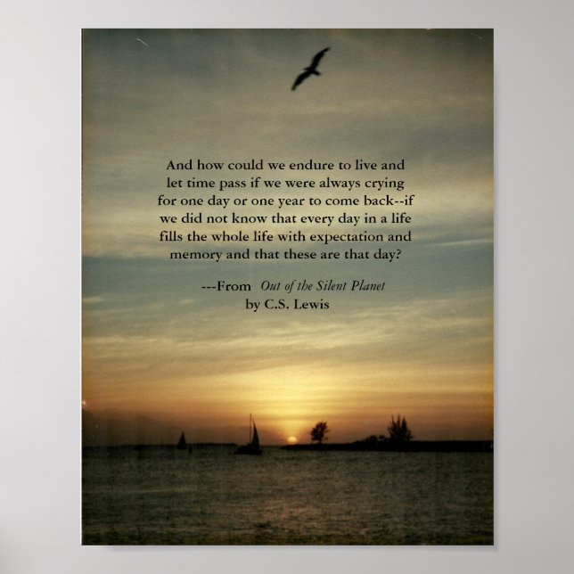 Sunset poster with C.S.Lewis quote (Front)
