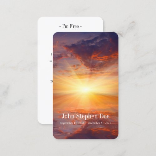 Sunset Prayer Card _ Im Free