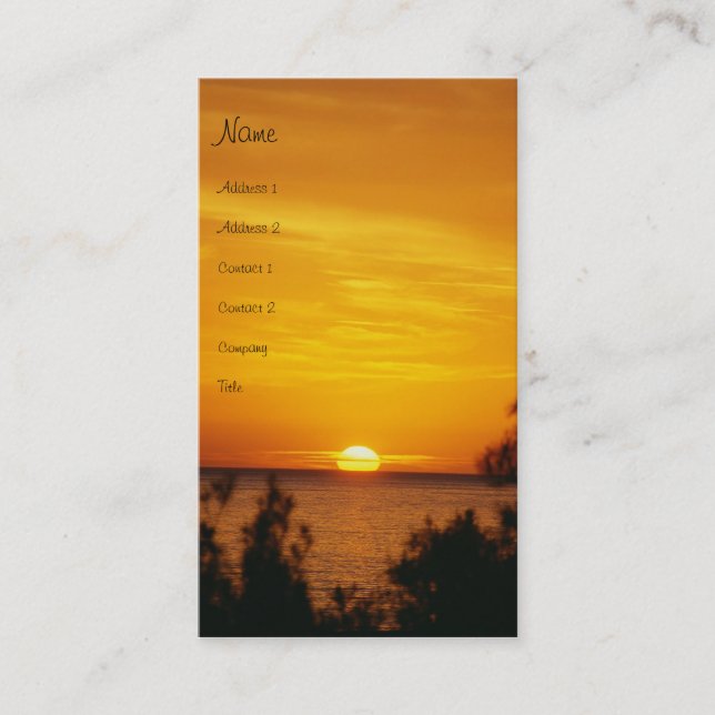 Sunset Profile Card (Front)