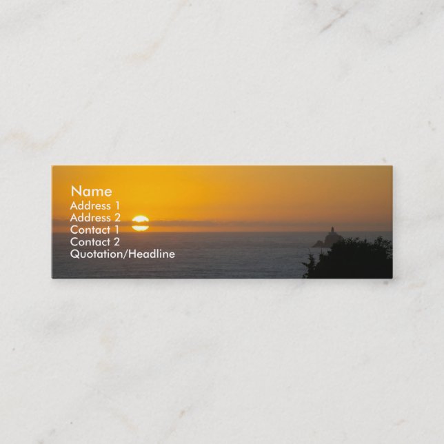 Sunset profile card (Front)