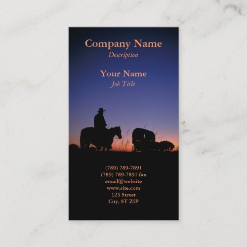 Sunset Profile Card Business Card Template