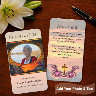 Sunset Puerto Vallarta Memorial Prayer Card 2584