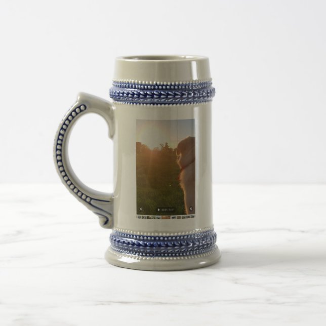 Sunset Puppy Beer Stein (Left)