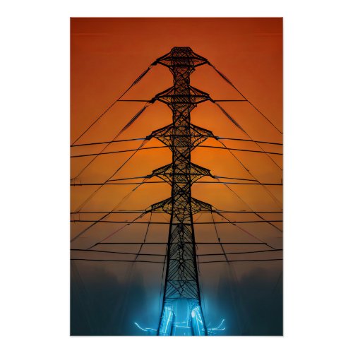 Sunset Pylon Poster