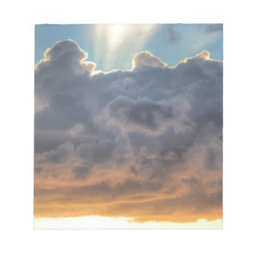 Sunset Rays of Light through Stormy Clouds Notepad