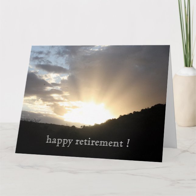 sunset rays retire big card (Front)