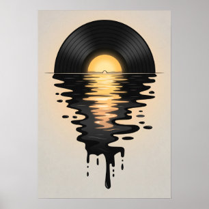 Sunset Record Poster