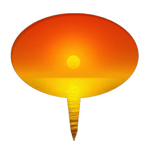 Sunset Reflection Cake Topper