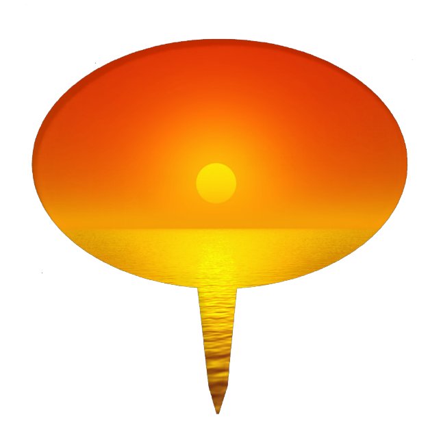 Sunset Reflection Cake Topper (Front)