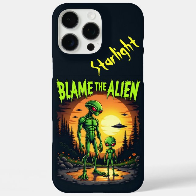 Sunset Reflection Highlights Alien Mystery Case-Mate iPhone Case (Back)