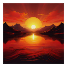 Sunset Reflection – Tranquil Nature Art
